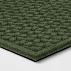 1'6"x2'6" Absorbing Embossed Floral Doormat Green - Room Essentials™: Outdoor & Indoor Skid-Resistant Door Mat -Room Essentials GUEST 01a58cba 3162 4bd9 bd37 4c135fb05a6d