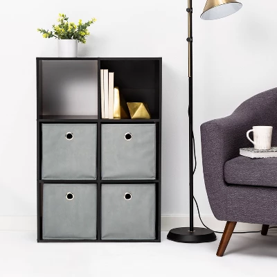 11" Fabric Bin Bundle 4pk Gray - Room Essentials™ 3 11" Fabric Bin Bundle 4pk Gray - Room Essentials™