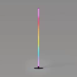 Color Changing LED Floor Lamp With Remote Control Mood And Ambient Lighting Black - Room Essentials™