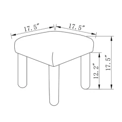 Upholstered Square Stool Ottoman - Room Essentials™ -Room Essentials GUEST 1027b4ec f9e7 43b0 a376 ad742a5cc380