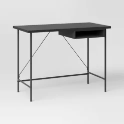 Wood And Metal Writing Desk With Storage - Room Essentials -Room Essentials GUEST 12d70c2b 2dd5 43fe 8836 75559d8e555e