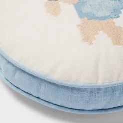 Flower Round Decorative Throw Pillow Light Blue - Room Essentials™ -Room Essentials GUEST 15693f03 8d83 446c a72f b4e663115820