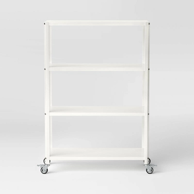 44" 3 Shelf Metal Rolling Bookcase - Room Essentials™ 4 44" 3 Shelf Metal Rolling Bookcase - Room Essentials™ - Image 2