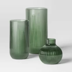 3pc Vase Set Ribbed Glass - Room Essentials™ -Room Essentials GUEST 191484ea d134 46b3 adae eba4ddfacf1b