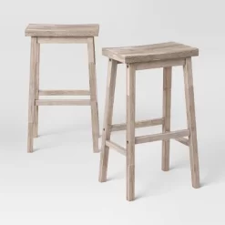 Set Of 2 29" Solid Wood Saddle Backless Barstool - Room Essentials™ -Room Essentials GUEST 1c3249ec 3d46 4513 bf10 ed6b540f19fb