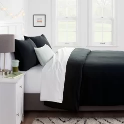 Microfiber Textured Duvet Cover & Sham Set - Room Essentials™