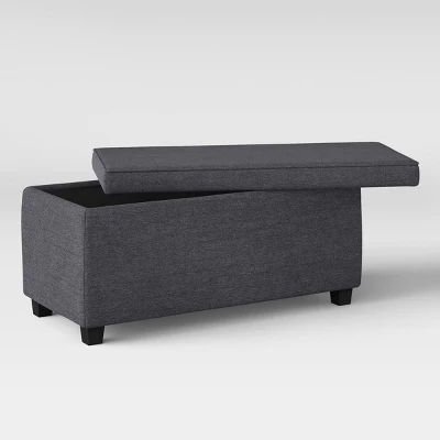Double Storage Dorm Ottoman Dark Gray - Room Essentials™ 6 Double Storage Dorm Ottoman Dark Gray - Room Essentials™ - Image 4