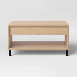 Mixed Materials Wood And Metal Lift Top Coffee Table With Storage Natural Wood - Room Essentials™ -Room Essentials GUEST 1f3f912b 8af7 4c3d 8a2a 5dddef217475
