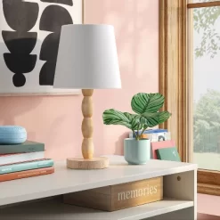 Turned Wood Stick Lamp Brown - Room Essentials™: Modern Accent Table, ETL Listed, No Bulb Included 6 Turned Wood Stick Lamp Brown - Room Essentials™: Modern Accent Table, ETL Listed, No Bulb Included -Room Essentials GUEST 20809c7e d31d 487b a24b c3ca773dd57c