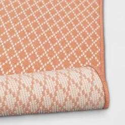 4'x5'6" Diamond Power Loom Woven Area Rug Rust - Room Essentials™: Diamond Pattern, Flat Pile, Indoor Use, Cotton & Polyester 7 4'x5'6" Diamond Power Loom Woven Area Rug Rust - Room Essentials™: Diamond Pattern, Flat Pile, Indoor Use, Cotton & Polyester -Room Essentials GUEST 227b1e06 6a9d 4999 a81c 2386e2fcc905