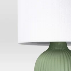 Fluted Ceramic Table Lamp: ETL Listed, Cotton/Polyester Shade, No Assembly - Room Essentials™ 7 Fluted Ceramic Table Lamp: ETL Listed, Cotton/Polyester Shade, No Assembly - Room Essentials™ -Room Essentials GUEST 247f827c 6d1d 4d2a 9de7 e5dbd5ceee84
