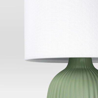 Fluted Ceramic Table Lamp: ETL Listed, Cotton/Polyester Shade, No Assembly - Room Essentials™ 5 Fluted Ceramic Table Lamp: ETL Listed, Cotton/Polyester Shade, No Assembly - Room Essentials™ - Image 3