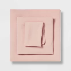 Twin/Twin XL Garment Washed Microfiber Solid Sheet Set - Room Essentials™ -Room Essentials GUEST 27762cb4 2a66 45b9 975a dcea8ca0ef1a