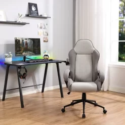 Swivel Dorm Gaming Chair Gray - Room Essentials™: Upholstered Computer Desk Chair, Adjustable, Fixed Arms -Room Essentials GUEST 28cdd638 abb1 45b9 b3b1 61fe23190bfa