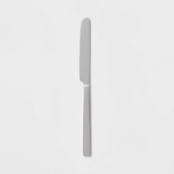 Squared Straight Knife - Room Essentials™: 18/0 Stainless Steel Dinner Knife, Dishwasher-Safe, Silver, 9.15" Length -Room Essentials GUEST 34e03f39 b5bc 4686 9b1f a6ed83e48c74