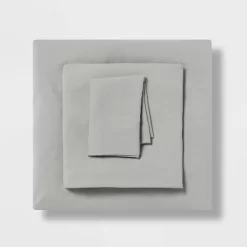 Twin/Twin XL Garment Washed Microfiber Solid Sheet Set - Room Essentials™ -Room Essentials GUEST 3566a3de d45c 462a b559 85e6627b725f