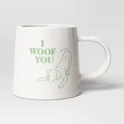 16oz Stoneware I Woof You Mug White - Room Essentials™: Coffee Mug, Microwave & Dishwasher Safe, Dorm Room Essential -Room Essentials GUEST 3880ac6d 7d67 4045 ae04 41febb13567f