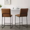 Upholstered Counter Height Barstool With Metal Frame Camel Faux Leather - Room Essentials™: Sledge-Style Legs, Padded Seat -Room Essentials GUEST 3e90c9b1 4354 4987 bc76 0dfbd781d2b5