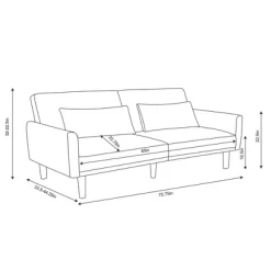 72" Mid Century Modern Futon Sofa - Room Essentials™ 13 72" Mid Century Modern Futon Sofa - Room Essentials™ -Room Essentials GUEST 3ed35baa a1bd 4baa 9fd3 6a02cf4116b2