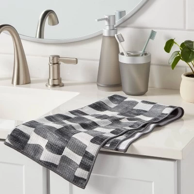 Quick Dry Watercolor Blocks Waffle Towel - Room Essentials™ 3 Quick Dry Watercolor Blocks Waffle Towel - Room Essentials™