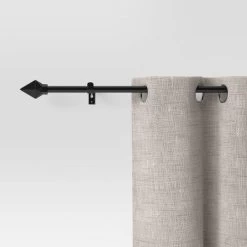 28"-48" Café Faceted Pyramid Rod Black - Room Essentials™ -Room Essentials GUEST 44380c64 42d2 4bc4 9db5 dddab8299ac7