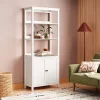 72" Bookcase Traditional With Three Open Shelves And Cabinet Classic White - Room Essentials™ -Room Essentials GUEST 486590c1 e313 44a6 a7a8 b9fde102c7ab