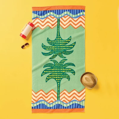 Palm Tree Beach Towel - Room Essentials™ 2 Palm Tree Beach Towel - Room Essentials™