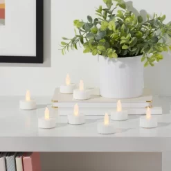 50ct Twist-Flame LED Tealight Candles (White) - Room Essentials™