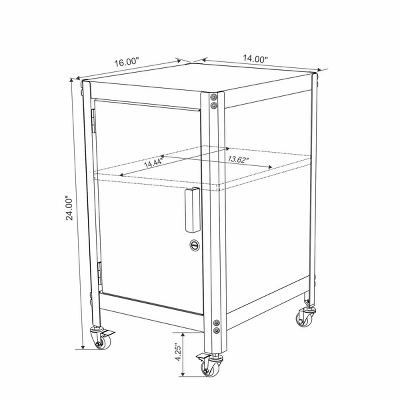 Metal Rolling Locker Dorm Storage Cabinet With Lock- Room Essentials™ 9 Metal Rolling Locker Dorm Storage Cabinet With Lock- Room Essentials™ - Image 7