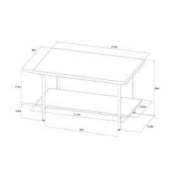 Wood And Metal Coffee Table With Storage Shelf - Room Essentials™ -Room Essentials GUEST 5fcb3f24 37f3 4443 9a14 a5fe1129de6f