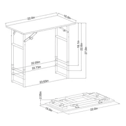 Adjustable Height Dorm Folding Table Brown - Room Essentials™ -Room Essentials GUEST 65402c6a 0213 43d4 85bf efe9c78994d8