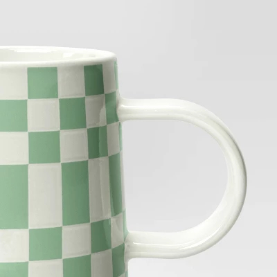 16oz Stoneware Checkerboard Mug - Room Essentials™ 4 16oz Stoneware Checkerboard Mug - Room Essentials™ - Image 2