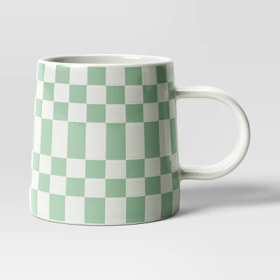 16oz Stoneware Checkerboard Mug - Room Essentials™ 6 16oz Stoneware Checkerboard Mug - Room Essentials™ - Image 4