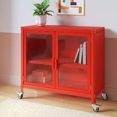 2 Door Metal Rolling Locker Storage Cabinet - Room Essentials™ 3 2 Door Metal Rolling Locker Storage Cabinet - Room Essentials™