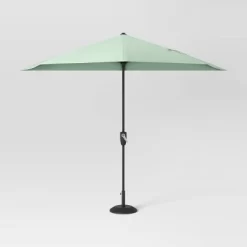 7.813'x8.83' Half Circle Patio Umbrella - Black Pole - Room Essentials™ -Room Essentials GUEST 7428ca1b 6a0b 4d47 aff8 c994ccff9850