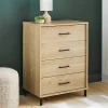 Mixed Material Wood And Metal 4 Drawer Dresser Updated Base Natural Wood - Room Essentials™ -Room Essentials GUEST 7510a2af 45d1 4853 8100 84a4b891c081