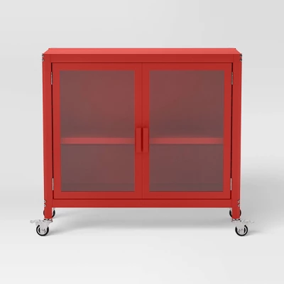 2 Door Metal Rolling Locker Storage Cabinet - Room Essentials™ 5 2 Door Metal Rolling Locker Storage Cabinet - Room Essentials™ - Image 3