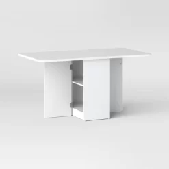 Drop Leaf Dining Table With Storage Shelves White - Room Essentials™ -Room Essentials GUEST 79437943 c5cf 4089 84fa dbf66f1358c6