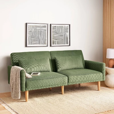 72" Mid Century Modern Futon Sofa - Room Essentials™ 3 72" Mid Century Modern Futon Sofa - Room Essentials™