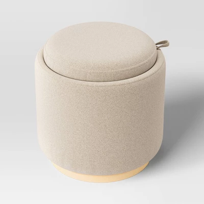 Round Upholstered Storage Ottoman - Room Essentials™ 7 Round Upholstered Storage Ottoman - Room Essentials™ - Image 5