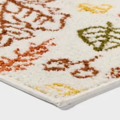 17"x24" Fall Leaves Non-Slip Harvest Bath Rug Cream - Room Essentials™ -Room Essentials GUEST 7b4c1ebd 9550 4e3b 90c2 31e3a0ad087c
