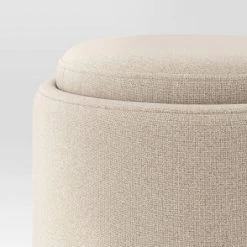 Round Upholstered Storage Ottoman - Room Essentials™ 12 Round Upholstered Storage Ottoman - Room Essentials™ -Room Essentials GUEST 808a56aa cfb5 44f1 8938 cb0bb732c67d