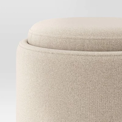 Round Upholstered Storage Ottoman - Room Essentials™ 6 Round Upholstered Storage Ottoman - Room Essentials™ - Image 4