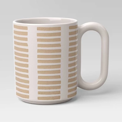 16oz Stoneware Broken Blinds Print Mug Golden Apple - Room Essentials™ 5 16oz Stoneware Broken Blinds Print Mug Golden Apple - Room Essentials™ - Image 3