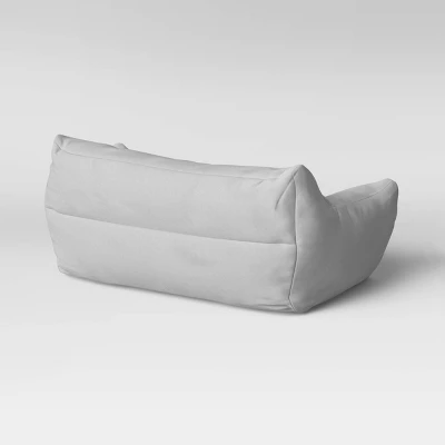 Bean Bag Loveseat Gray - Room Essentials™ 5 Bean Bag Loveseat Gray - Room Essentials™ - Image 3