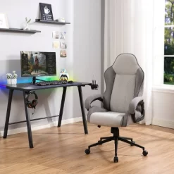 Swivel Dorm Gaming Chair Gray - Room Essentials™: Upholstered Computer Desk Chair, Adjustable, Fixed Arms -Room Essentials GUEST 9078a48b d229 433b 8d32 2eb833678851