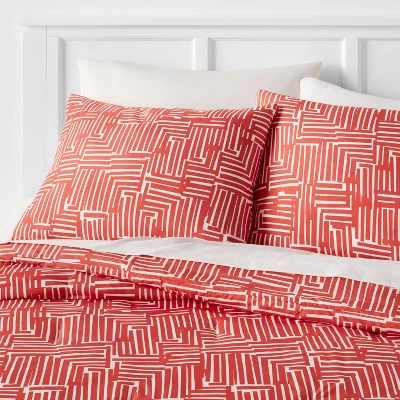 Tread Reversible Microfiber Comforter & Sheets Set Warm Red - Room Essentials™ 8 Tread Reversible Microfiber Comforter & Sheets Set Warm Red - Room Essentials™ - Image 6
