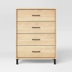 Mixed Material Wood And Metal 4 Drawer Dresser Updated Base Natural Wood - Room Essentials™ 8 Mixed Material Wood And Metal 4 Drawer Dresser Updated Base Natural Wood - Room Essentials™ -Room Essentials GUEST 9173e147 053e 433a be17 be44ad346f69