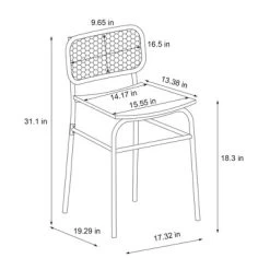 Set Of 2 Woven Back Metal Dining Chair Black - Room Essentials™ -Room Essentials GUEST 98228be0 7a6b 4c9f 9fe2 6a775fb26c38