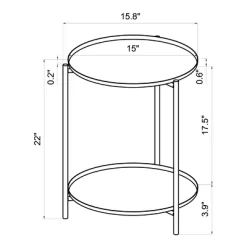 Metal Small Side Table With Shelf Black - Room Essentials™ -Room Essentials GUEST 993d4700 d34b 449a 8baa 1239a6d85a06